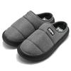 Mozu Men's Warm Slide Sandals, Brushed Fleece, Cold Weather Sandals, Clogs, Lightweight, Thick Sole, Suitable for Indoor and Outdoor Use, Gray, Size S