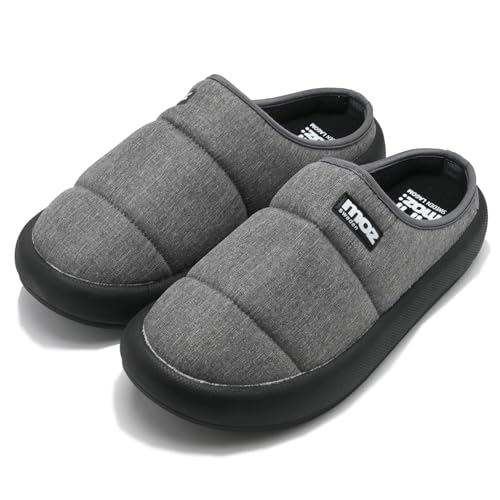 Mozu Men s Warm Slide Sandals Brushed Fleece Cold Weather Sandals Clogs Lightweight Thick Sole Suitable for Indoor and Outdoor Use Gray Size S 6890₽
