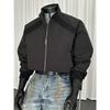 Men S Retro Stand Collar American Short Loose Flight Jacket Bomber Coat