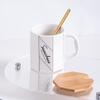 Wind Ceramic Cup With Lid Home Office High-End Couple Water Cup High-Value Gift
