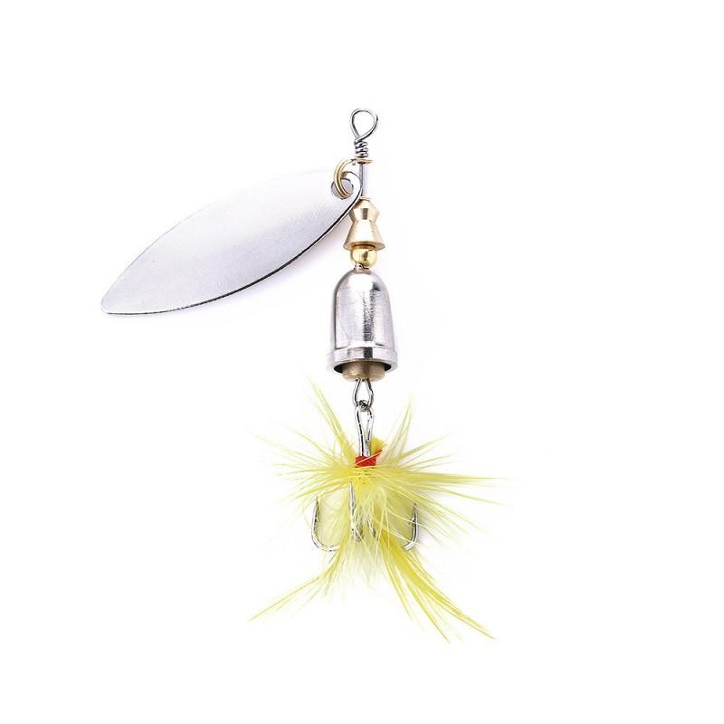 6g Metal Spinnerbait Fishing Lure With Feather Flash Blade Bass Pike Perch Freshwater Saltwater