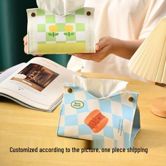 Cartoon Cute Leather Tissue Box - Luxurious Pull-out for Home & Hotel