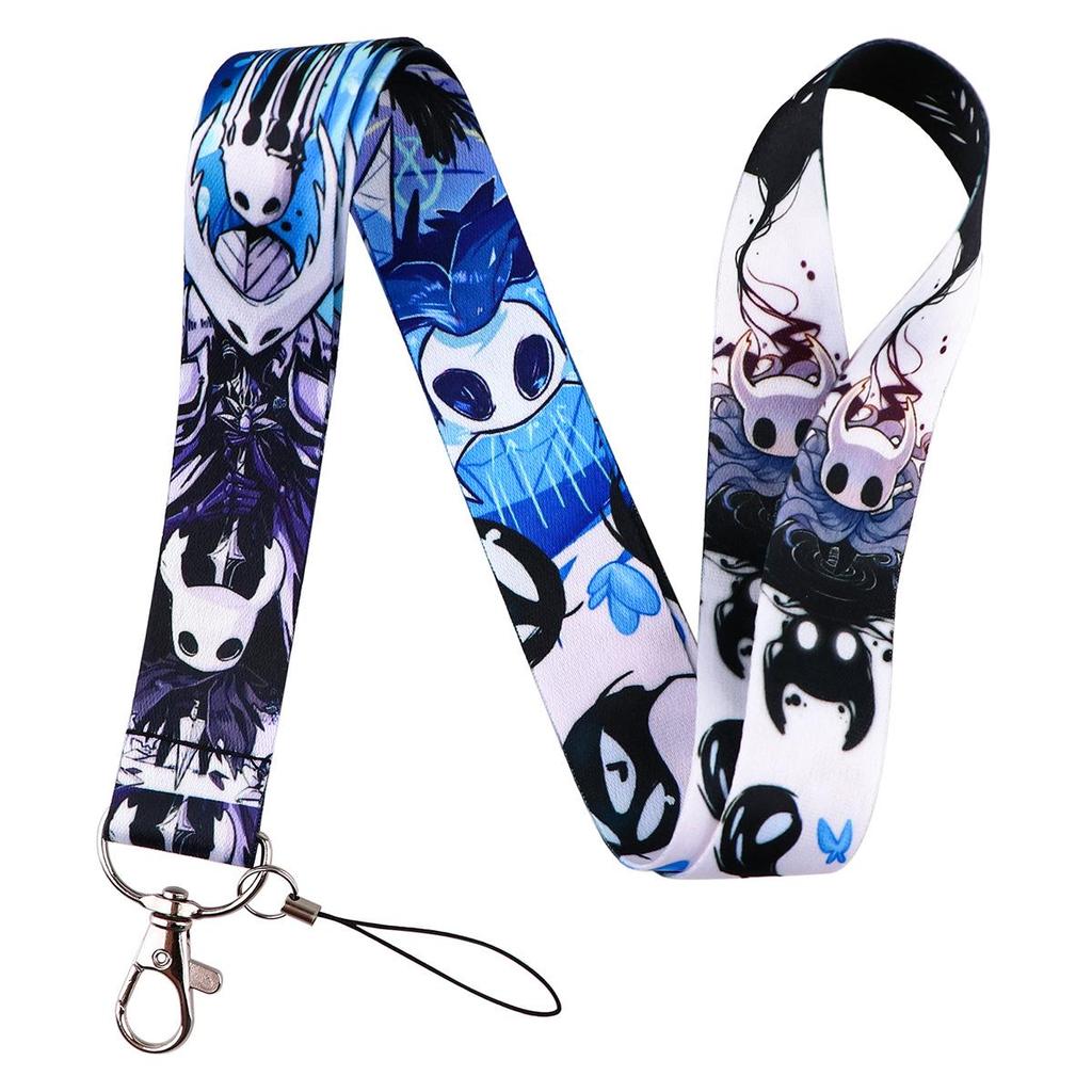 Hollow Knight Anime Lanyard & Card Holder Keychain for ID and Bus Pass