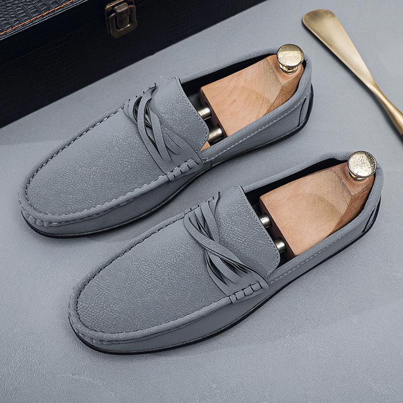 Fashion Men Casual Shoes Suede Luxury Brand Soft Loafers Male Lazy Shoes Breathable Comfort Slip-on Mens Driving Shoes Moccasins