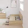Bed Frame with Headboard Sonoma Oak 75 x 190 cm Wood Based Material