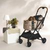 Combi ComPet FikaGO FREE TO GO 2 Hygge Note Automatic Folding Pet Cart for Dogs and Cats Compact Load Capacity Beige Beige/Gray/Blue 20kg_Hygge