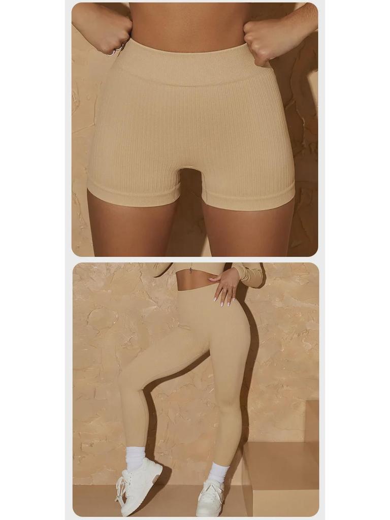 2022 Damen Yoga Set: Stylischer Rücken-BH, Weste mit Reißverschluss und hohem Kragen, Optionen für lange/kurze Ärmel und Sporthose – 6-teiliges Set.