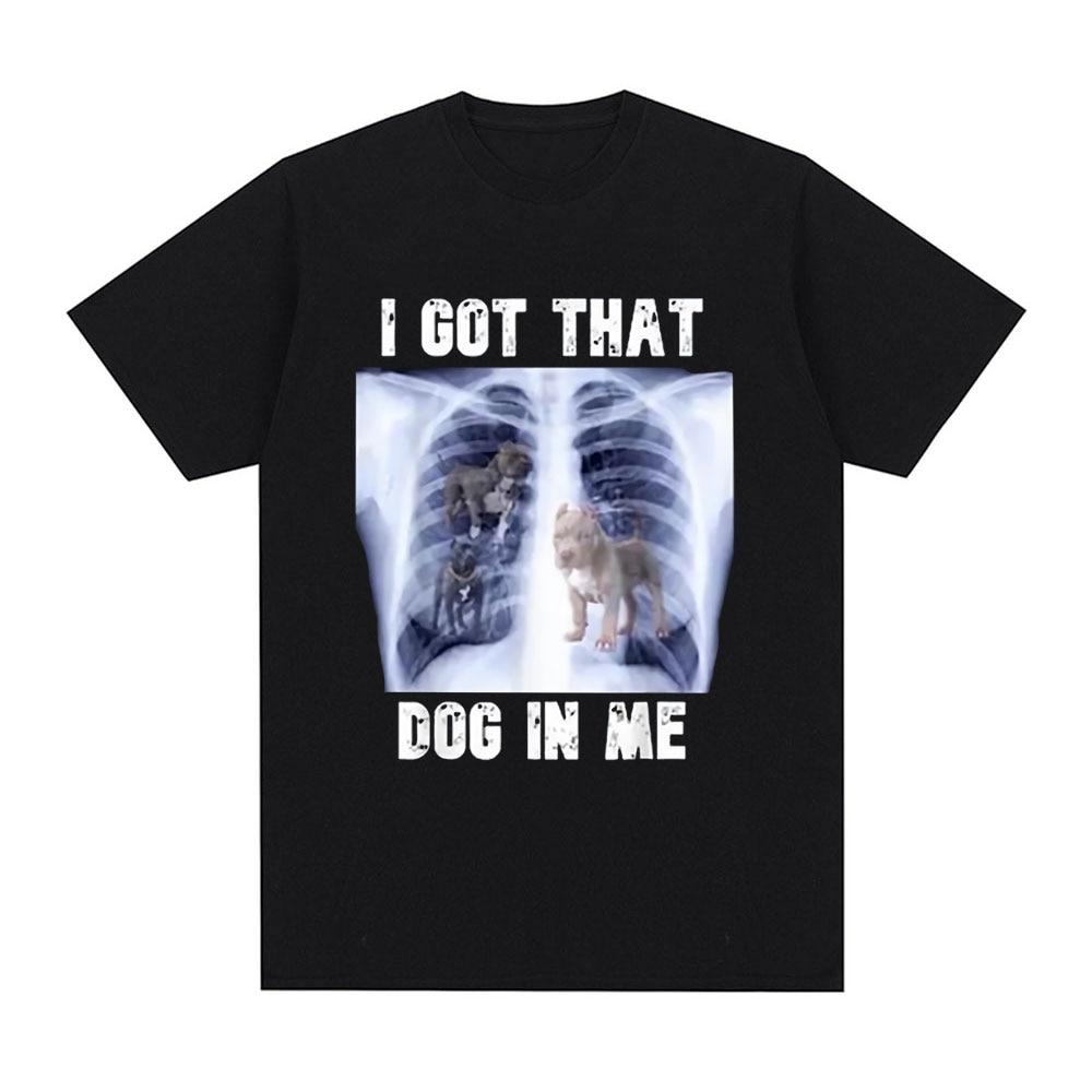 Футболка I Got That Dog in Me Xray Meme Забавная футболка с рисунком Любитель собак унисекс WoUnisex Повседневная хлопковая футболка большого размера Уличная одежда L 2373₽