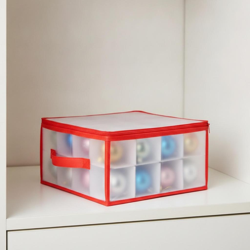 Storage Box Sturdy Transparent with Zippered Top Dust-Proof