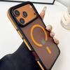 For iPhone 17 Pro Max For Magsafe Matte Bicolor Frame Phone Case For iPhone 17 16 12 13 14 15 Pro Max Protective Magnetic Cover