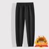 Dibenze Men's Plus Size Loose Fit Fleece-Lined Winter Jogger Pants