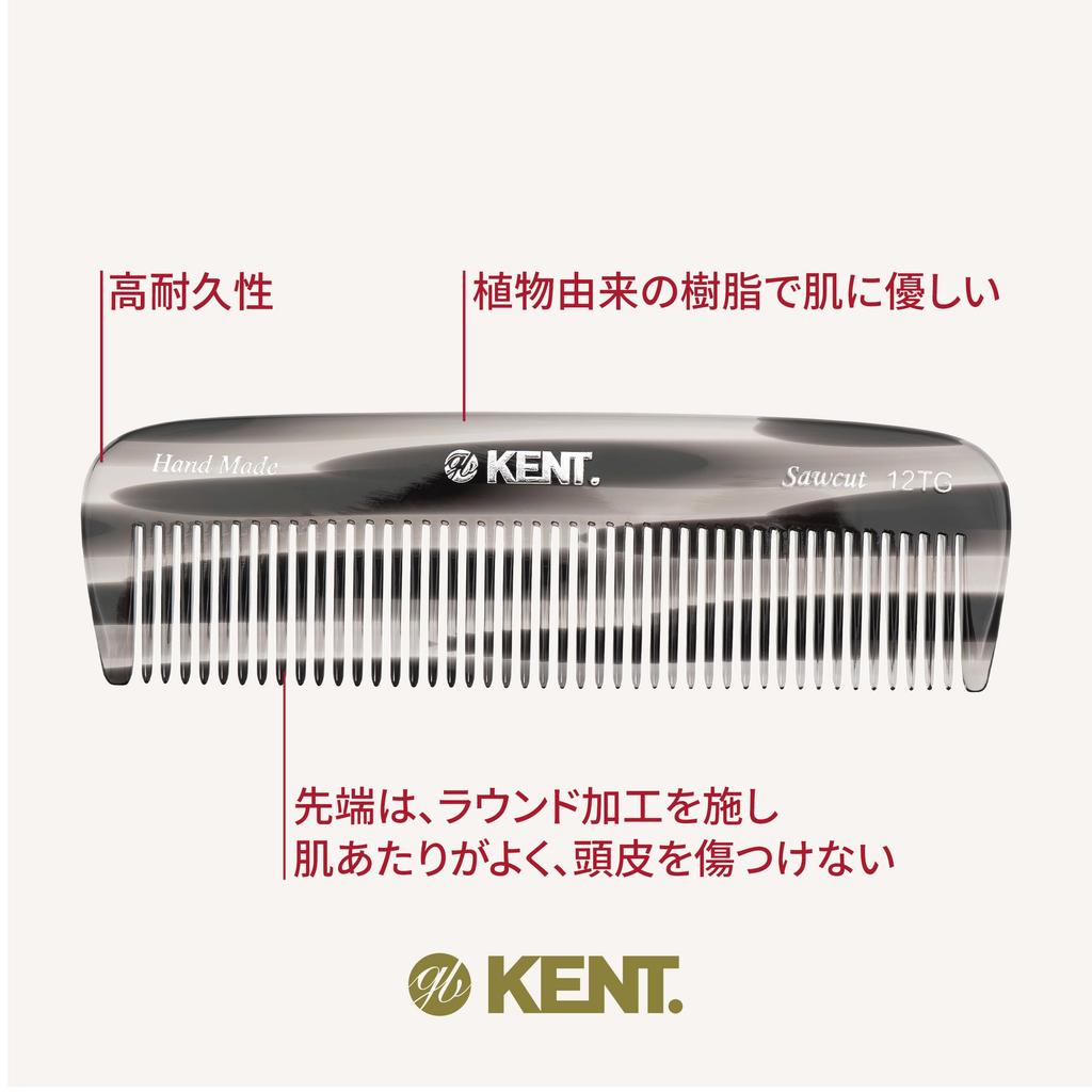 Handmade Pocket Hair Naturally Royal Warrant 12TG G.B.KENT Comb, Gray, Originated, Holder,