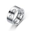 2/Pcs Cartoon Anime Image Love Couple Ring 8MM Fashion Punk Stainless Steel  Men's And Women's Engagement Charm Jewelry
