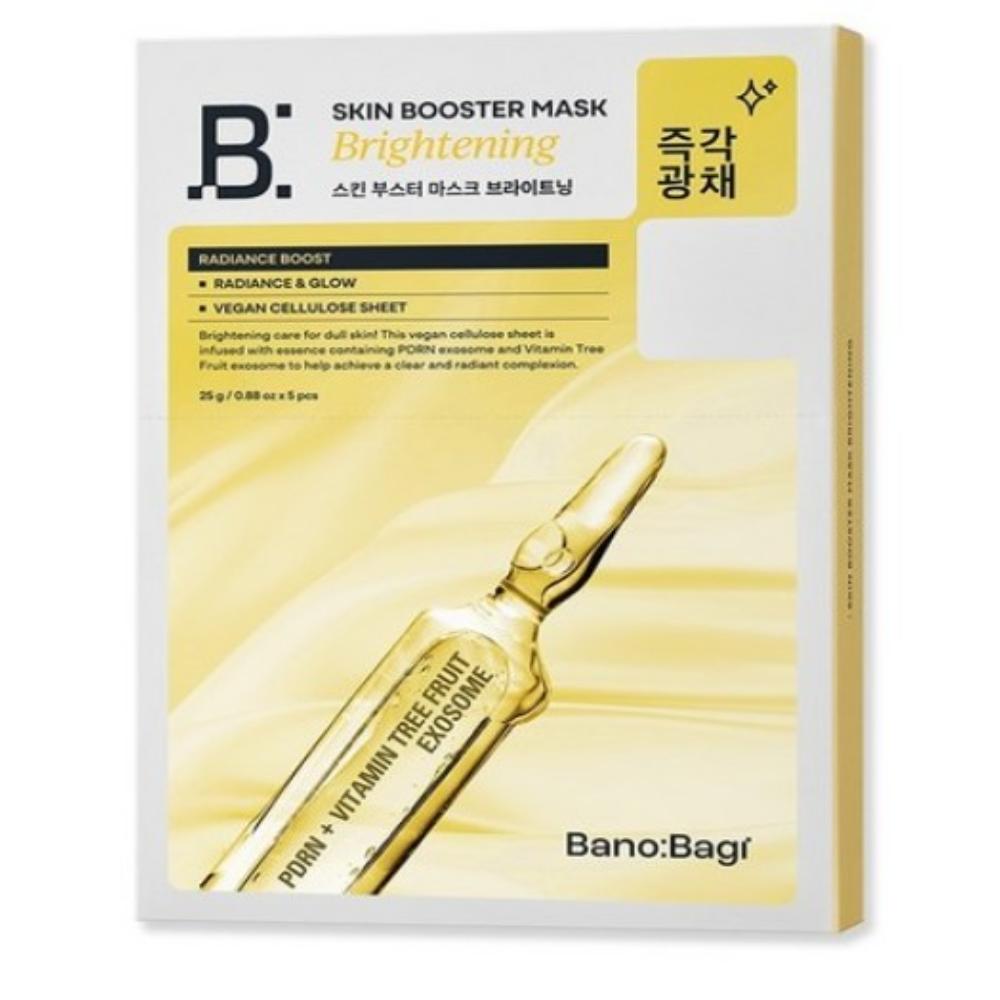 

BANOBAGI Skin Booster Brightening Mask Pack – Radiance & Hydrating Facial Sheet Mask 5pcs