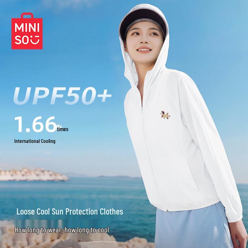 MINISO Women s UPF50+ Lightweight Hooded Sun Protection Jacket XL