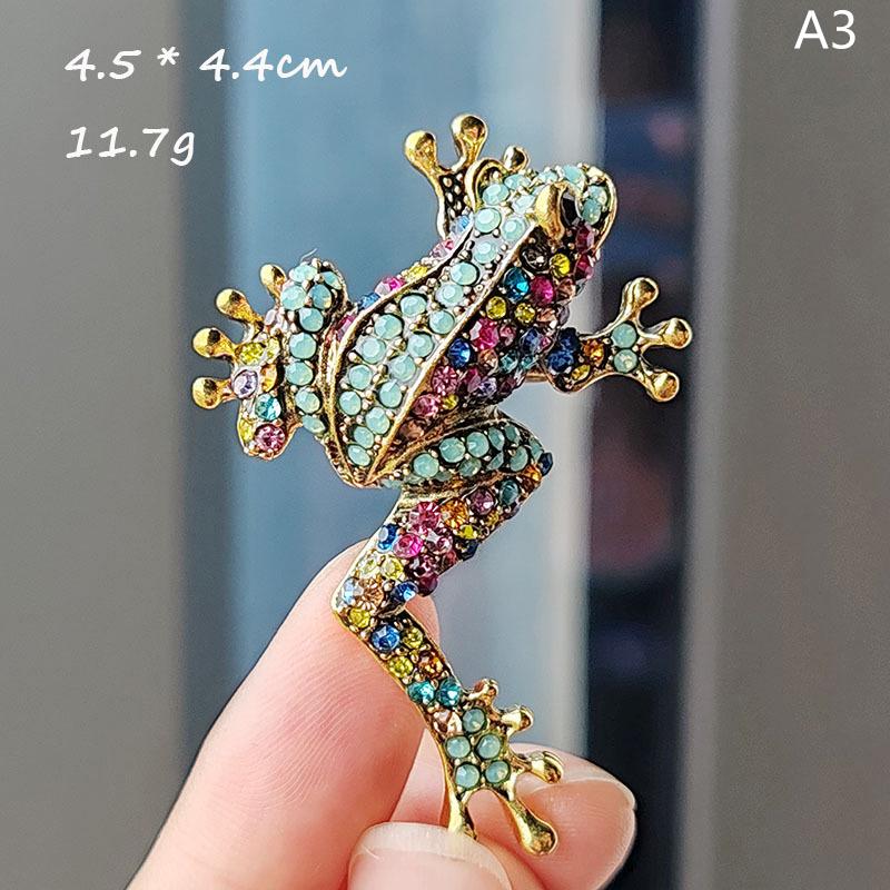 Funny Luxury Full  Frog Brooches For Women Unisex Party Wedding Gifts Cartoon Animal Brooch Pins Jewelry Dropshipping