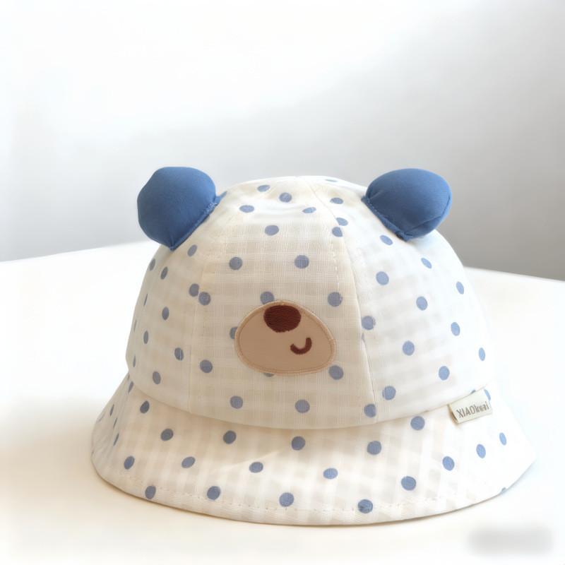 

Baby Sun Hat With Cartoon Pattern For Summer Sun Protection And Shade синій