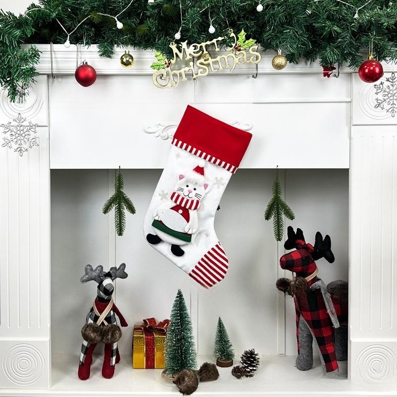 Christmas Socks Gift Bag Christmas Tree Ornaments Snowman Christmas Tree Pendant