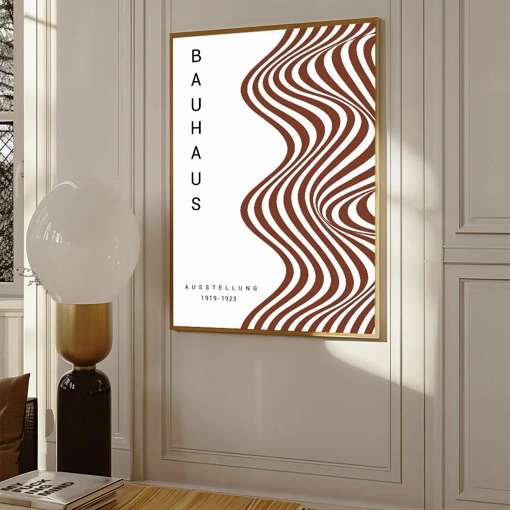 Modernist Bauhaus Geometric Canvas Poster Living Room Wall Art Retro Prints Mid Century Home Decorative Wall Art Painting