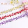 15 Yards Flower Lace Trim Ribbon Polyester Embroidered Lace Applique Strip Flower Lace Ribbon Sewing Fabric for DIY Crafts Wedding Decorations