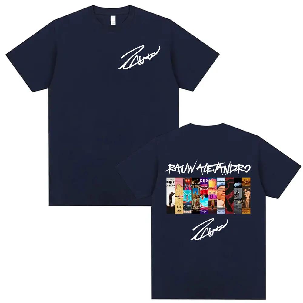 Camiseta Gráfica de Álbum del Cantante Rauw Alejandro Ropa para Hombre Moda Hip Hop Camisetas de Música Pop Clásica Camiseta Oversize Unisex