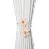 2Pcs Handmade Flower Curtain Tieback Elegant Decorative Clip Window Drapery Holdback Buckles Tie for Living Room Bedroom