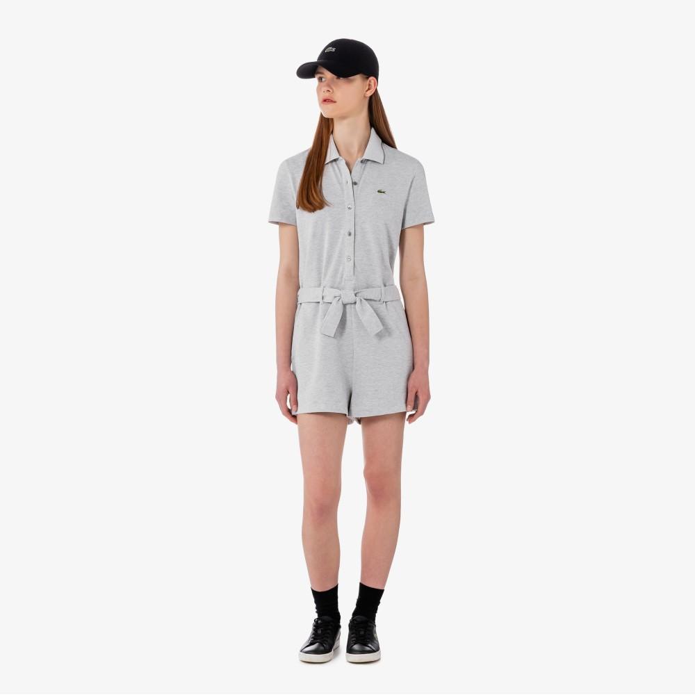 Lacoste Women's Mini Pique Short Sleeve Jumpsuit EF1823-56GCCA