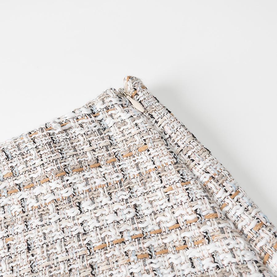 2025 Spring Women's Chic European & American Style Plaid Top and Skirt-Pants Set