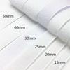 1-10M Sew On Hook & Loop Tape | Non-Adhesive Nylon Magic Strap 20-50mm White | Heavy-Duty Velcros Fastener for DIY Clothing/Bags
