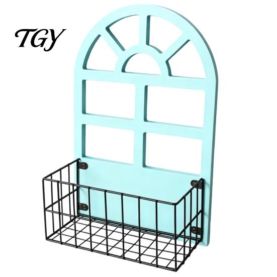 Charming Wall Shelves for Fairy Tale Style Wooden House Shape Shelf, Decorative Metal Storage Rack, Creative Sturdy And Wood Floating