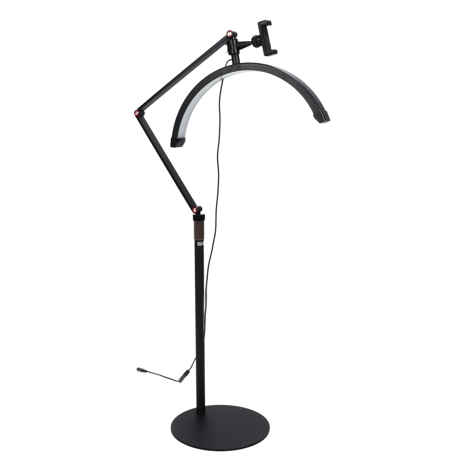 

16 дюймов Два в одном в форме полумесяца черный светодиодный косметический макияж регулируемая высота 110‑240 В вилка США UK PLUG