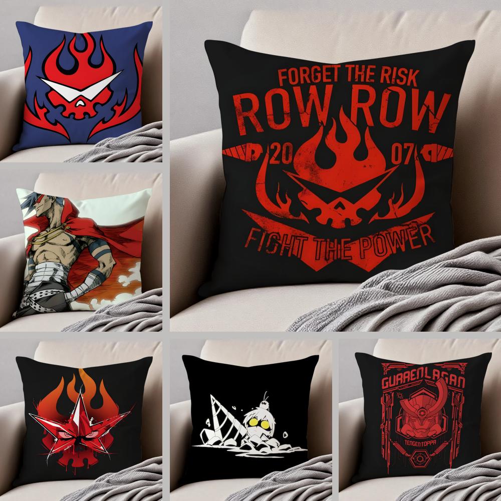 Ttengen Toppa Anime Cushion Cover Throw Pillow Cover Hidden Button Durable Polyester Chair Cushion