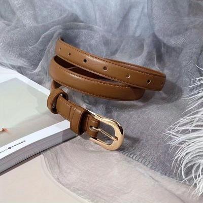 Belt Brown Belt with Fine Matching Western Pants Simple and Versatile Belt Decoration
