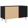 Vinyl Record Cabinet Black Oak Effect 85 x 38 x 48 cm