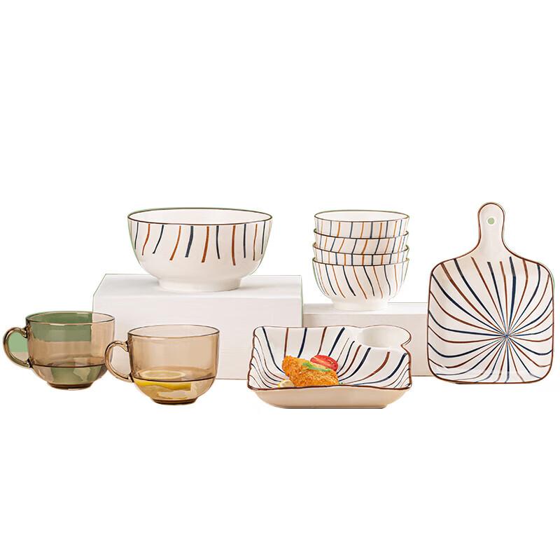 Kemelite 9-Piece Ceramic Dinnerware Set