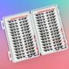Fox Eye Manga False Eyelashes Large Capacity Fluffy Tapered Thick Segmented Individual Cluster Lash Extensions Enlarge Eyes