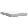 Vidaxl Letto Continentale Con Materasso, Grigio Chiaro, Velluto, 140X190Cm