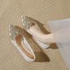 Mode Hochzeitsschuhe Damen 2025 Sommer Neu Spitze Aushöhlen Atmungsaktiv Damen Schuhe Flach Hochzeit Brautschuhe Große Größe 35-43