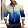 Gradient Men's Clothing Soft and Comfortable Men's Shirt Summer Hawaiian Shirt High Quality Men's Clothing Fashion Button Design