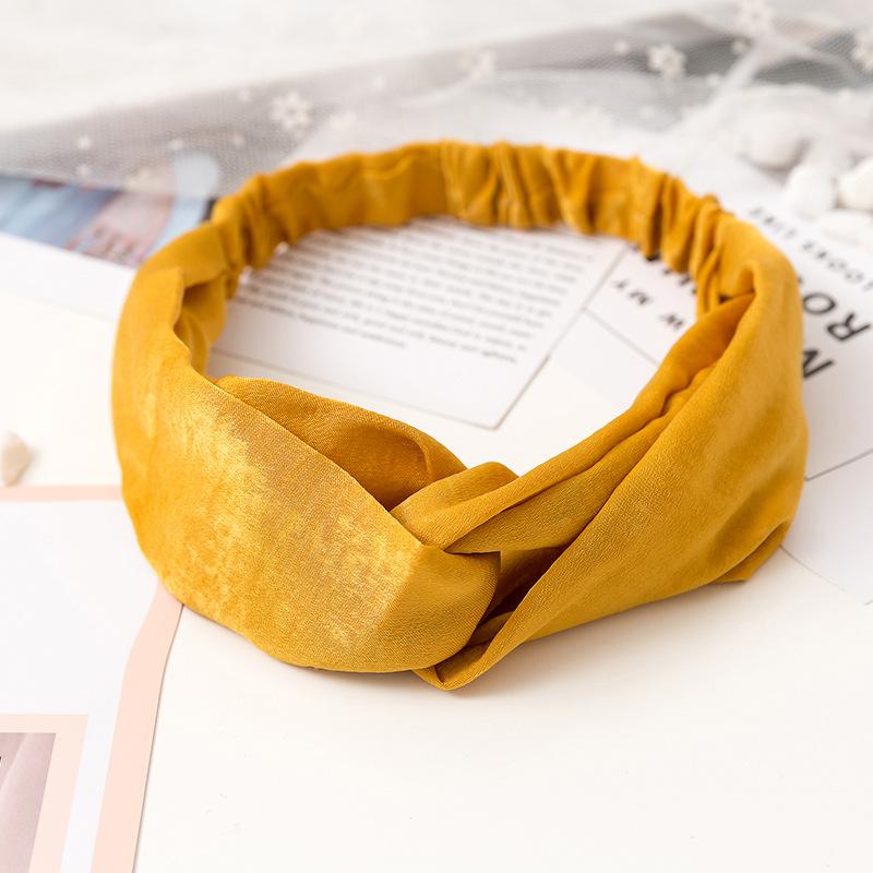 Fashion Women Girls Suede Hair Bands Solid Color Headbands Vintage Cross Turban Bandanas HairBands Hair Accessories