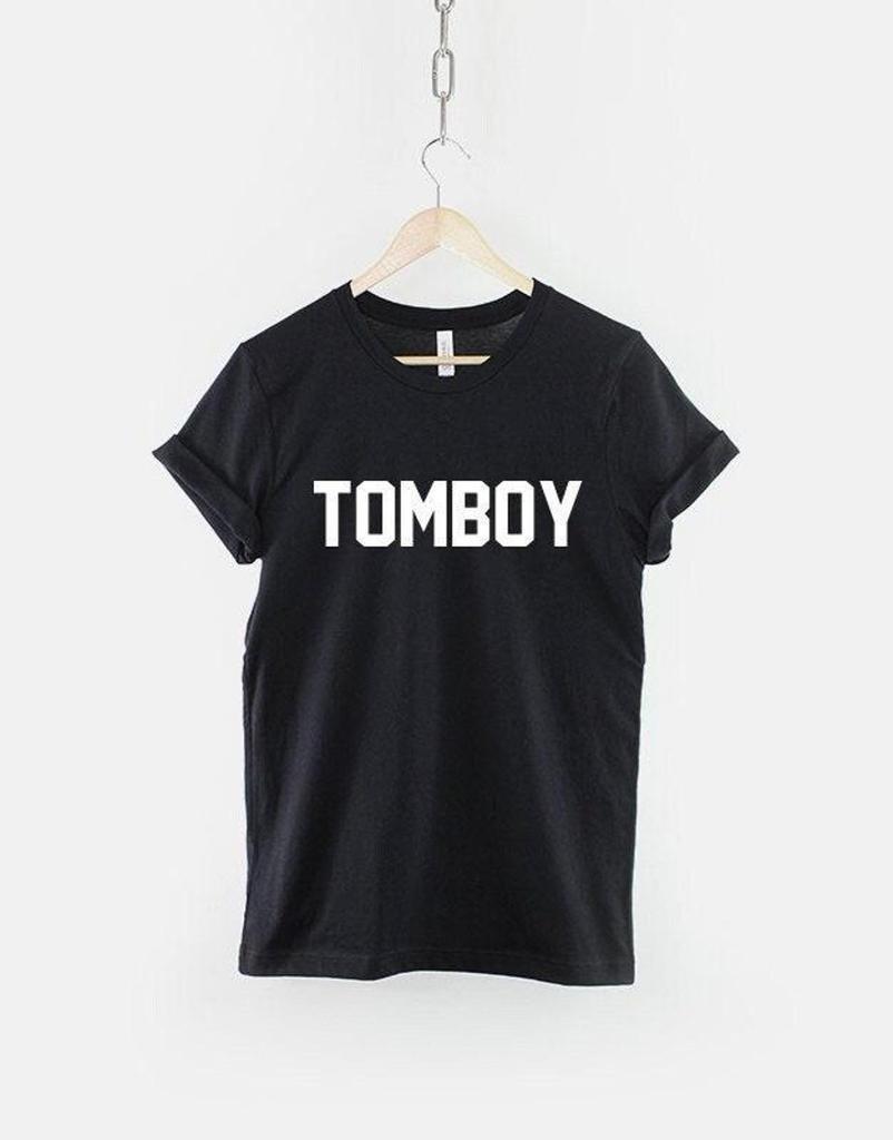 Tomboy T Shirt, Lesbian Pride, Queer Slogan, Ring Spun Cotton, Unisex Apparel