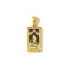 18k Gold Electroplated Stainless Steel Tarot Card Pendant - European & American Style, High-End Waterproof Design for Women