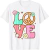 PEACE SIGN Love 60s Style Tie Dye Hippie Costume Shirt Unisex Style Shirts for Women Casual Tops Print Streetwear T-shirts