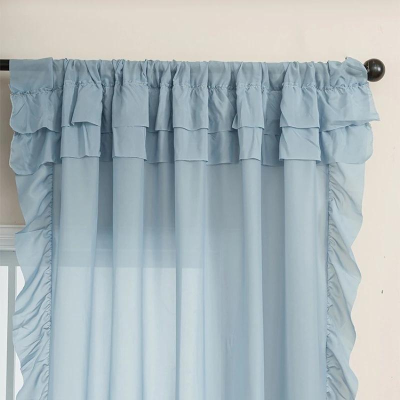 1 Panel Raff-Fenstervorhang, Romantische Raff-Vorhänge für Schlafzimmer, Wohnzimmer oder Esszimmer Bauernhaus Hütte Heimdekoration