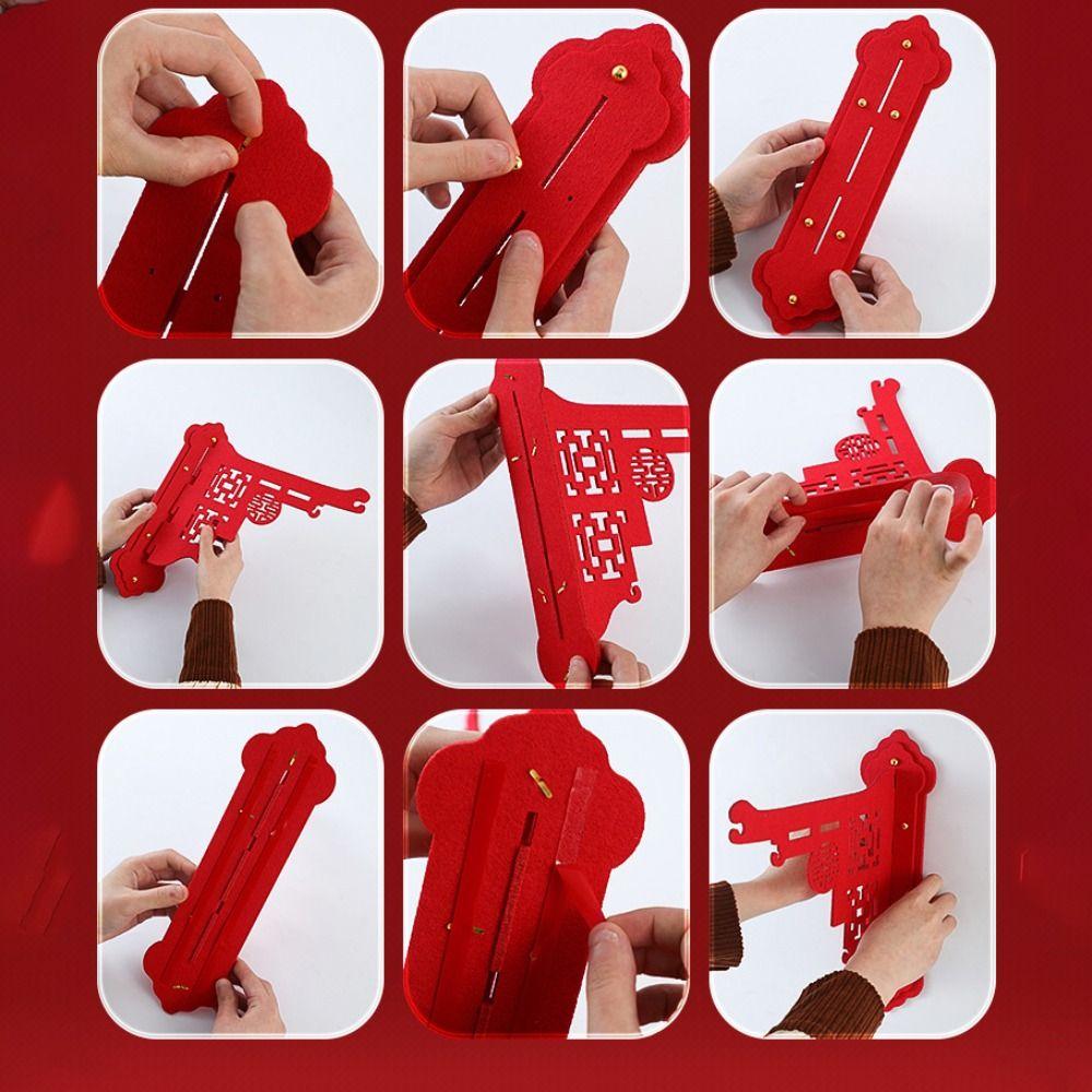 1/2/6pcs Foldable Flower Hanging Decoration Traditional Spring Festival Pendant  Living Room