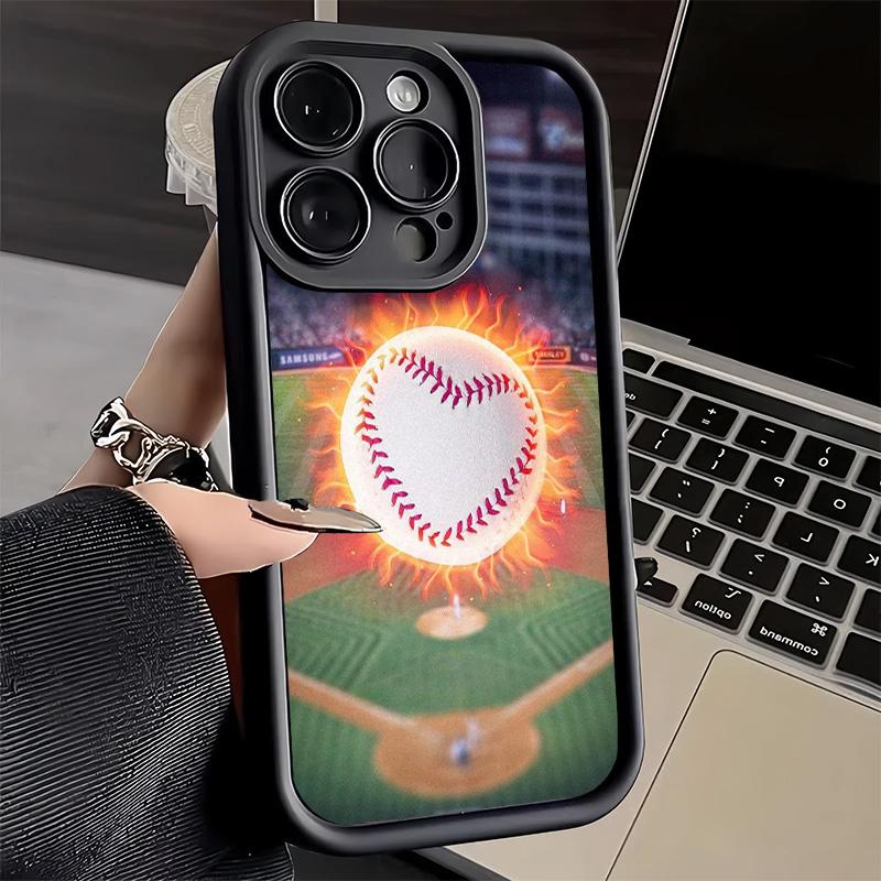 Phone Case for iPhone 17 Air 16E 15 16 Pro Max Baseball Sport Cover 14 Plus 13 12 Mini Soft Shell Silicone Fundas