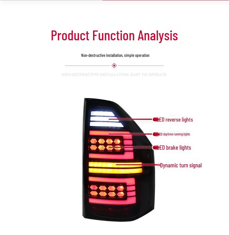 Mitsubishi Pajero V73/V77 LED Taillight Assembly with Sequential Turn Signal and Brake Light