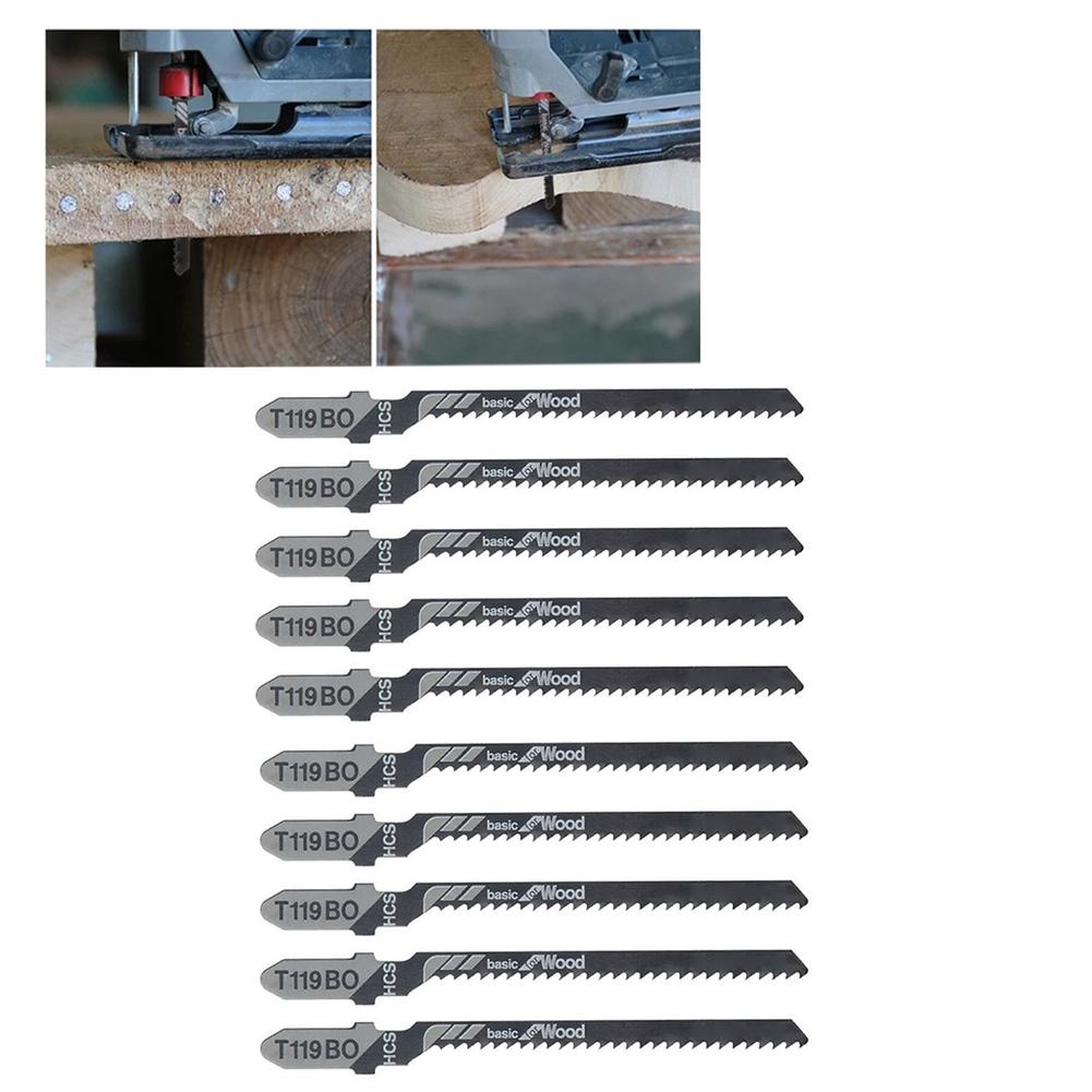 Achieve Precision Cuts Every Time, T119BO HCS Reciprocating Saw Blades for Hard and Soft Wood Cutting, Pack of 10