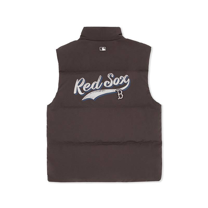 MLB Boston Red Sox Solid Color Simple Comfortable Stand Collar Down Vest Unisex vest 3ADVV0156-43BRS
