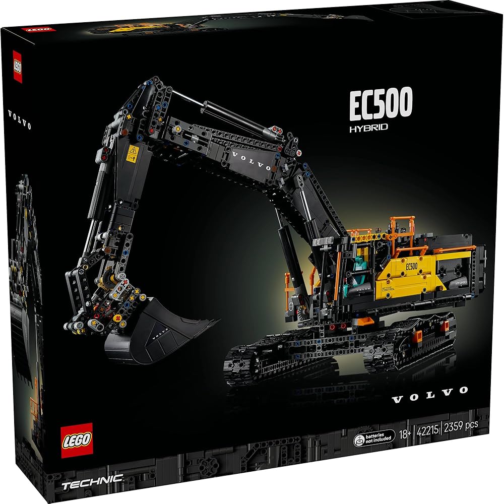 LEGO Technic Volvo EC500 Hybrid Excavator Toy Building Set for Kids and Adults 42215